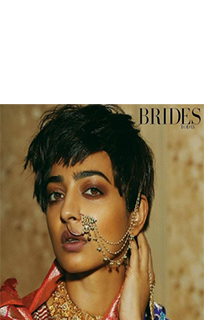 Actress Radhika Apte in Narayan Jewellers gold necklace for Brides Today magazine’s March 2019 issue.